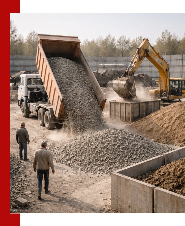 Доставка нерудных материалов с погрузкой и разгрузкой в Саяногорске