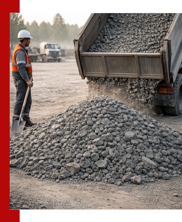 Гранитный щебень фракции 100–201 для строительства в Саяногорске