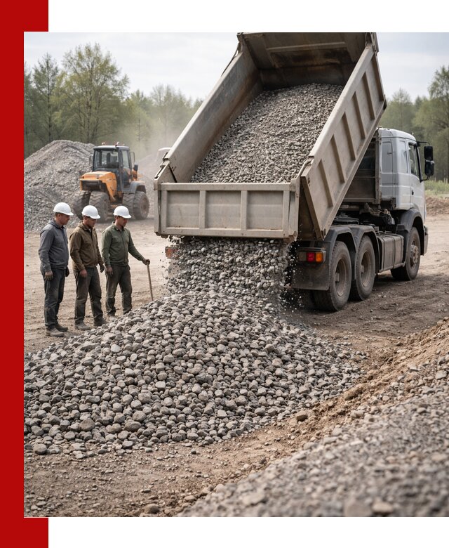 Доставка гравийного щебня фракции 70-120 в Саяногорске
