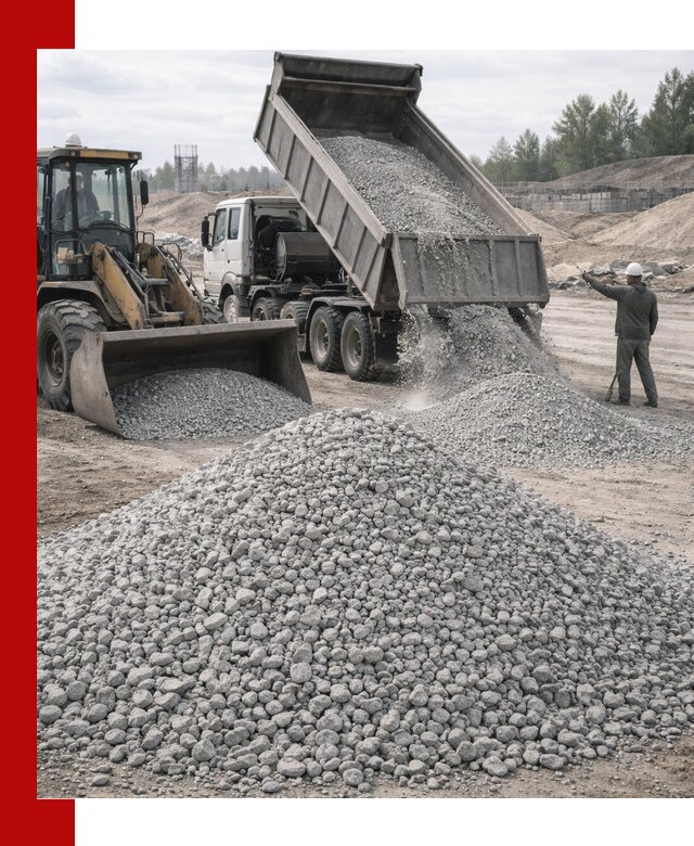 Доставка известнякового щебня фр. 5–20 в Саяногорске