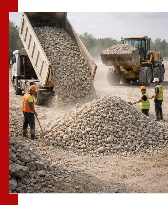 Доставка известнякового щебня фр. 40-70 в Саяногорске