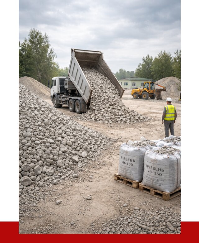 Известняковый щебень фракция 70-150 в Саяногорске от 1280 р. | ПРОНЕРУДСнг