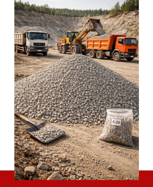 Доломитовый щебень фр. 5-20 в Саяногорске от 4302 р. | ПРОНЕРУДСнг