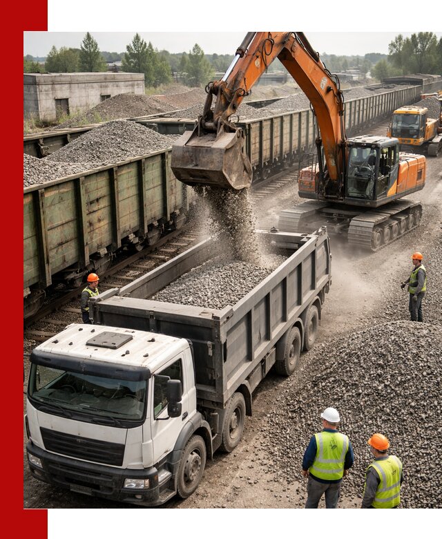 Железнодорожный щебень фракция 25–60 для поставок в Саяногорске