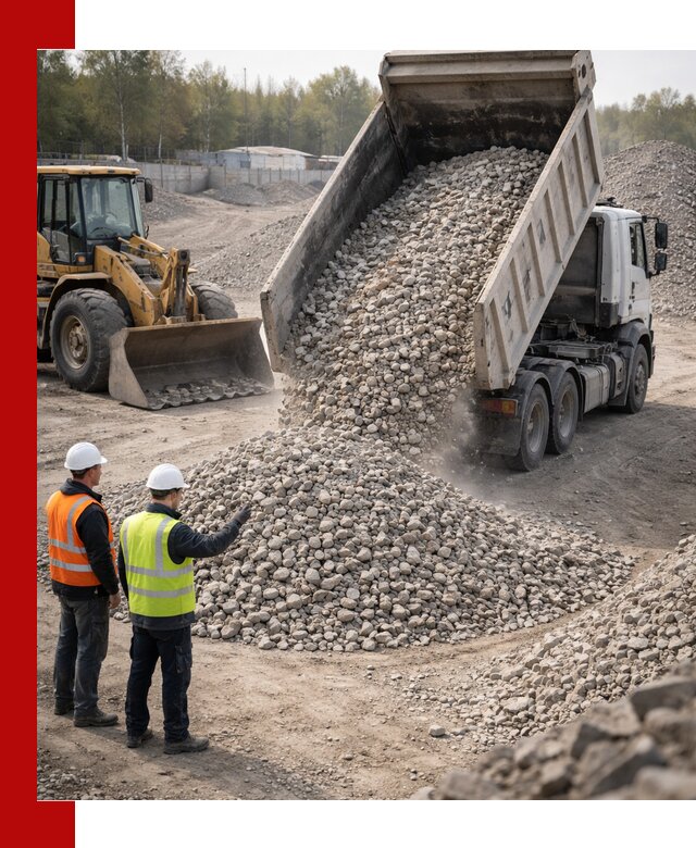 Вторичный щебень фракция 40–70 доставка в Саяногорске