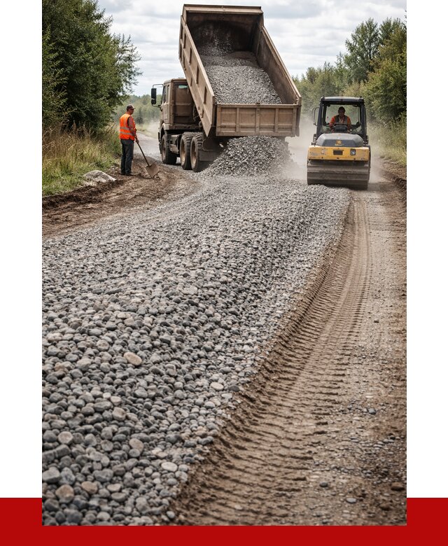 Щебень для отсыпки дороги в Саяногорске от 2766 р. ПРОНЕРУДСнг