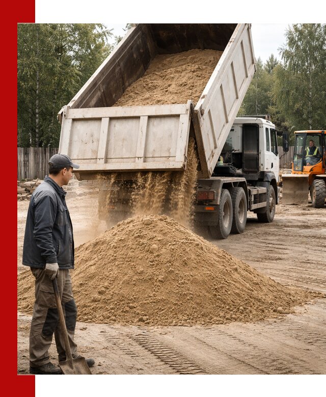 Доставка и продажа песка с разгрузкой в Саяногорске