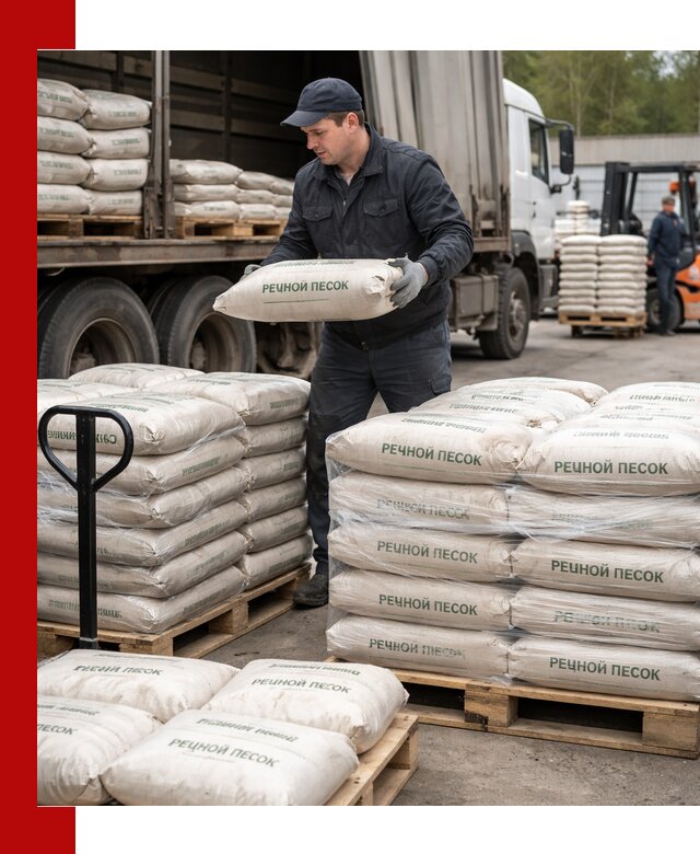 Речной песок в мешках с доставкой в Саяногорске