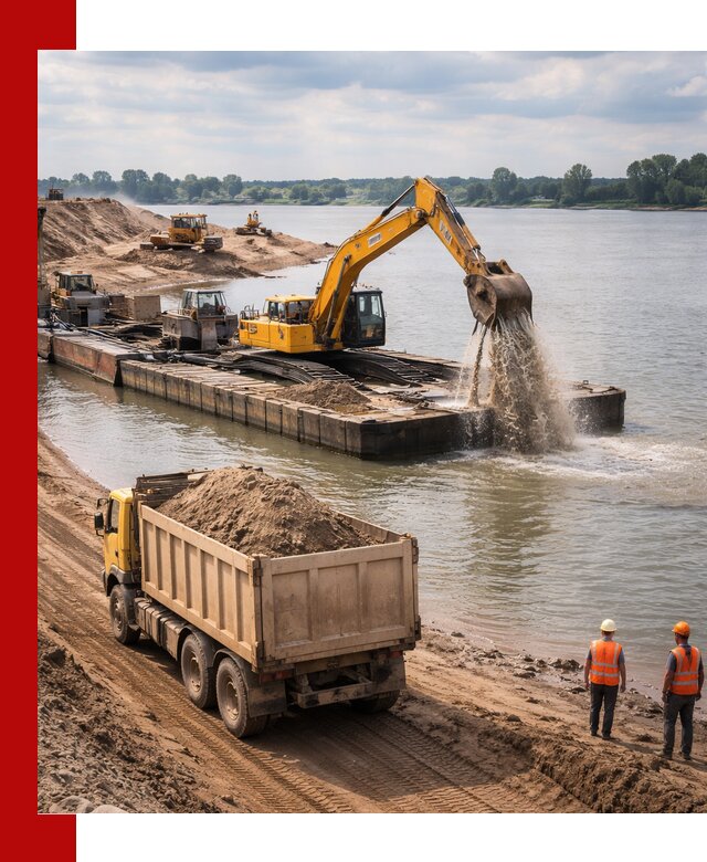 Намывной песок с доставкой в Саяногорске оптом и в розницу