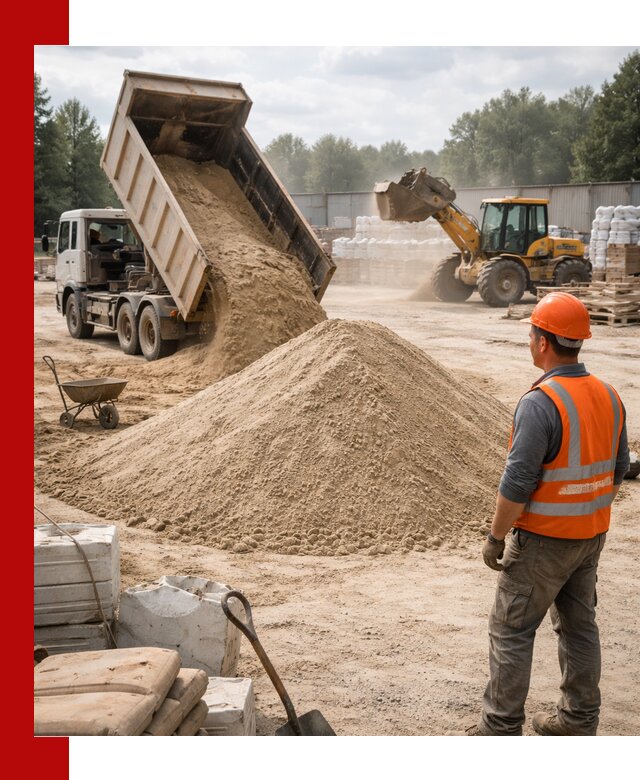 Доставка строительного песка с самосвалом в Саяногорске