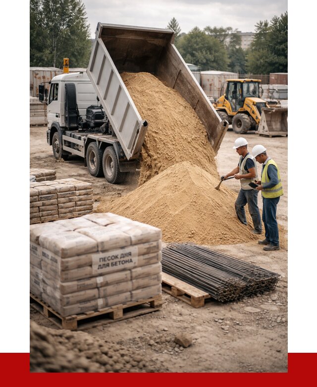 Песок для бетона в Саяногорске от 2561 р. с доставкой, ПРОНЕРУДСнг