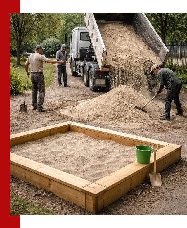 Песок для песочницы с доставкой в Саяногорске недорого и чистый