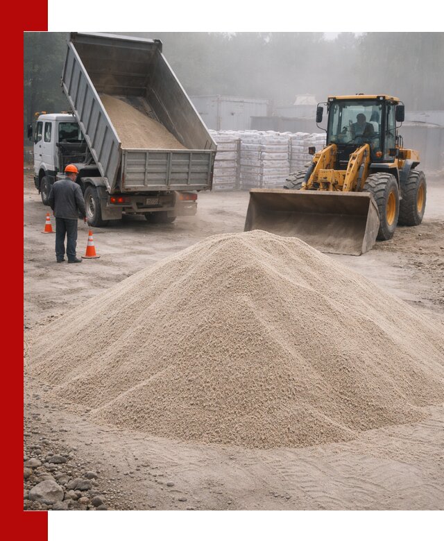 Кварцевый песок фракция 0–8 для стройработ в Саяногорске