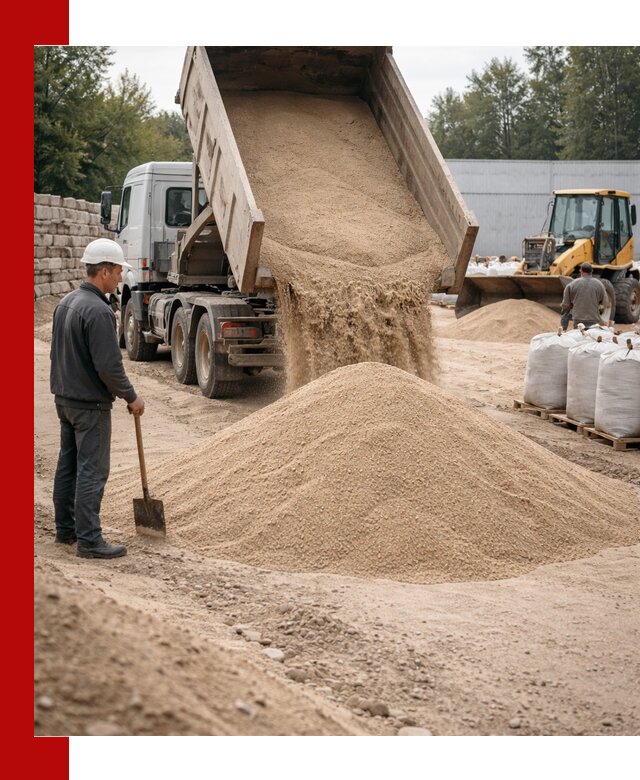 Кварцевый песок фракция 0–3 мм с доставкой в Саяногорске