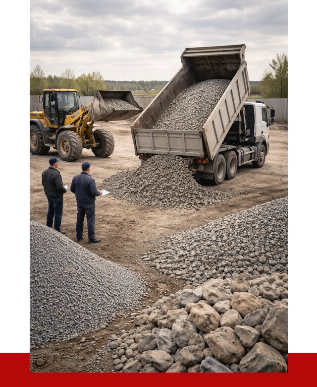 Гравий и камень с доставкой в Саяногорске от 4302 р. - ПРОНЕРУДСнг
