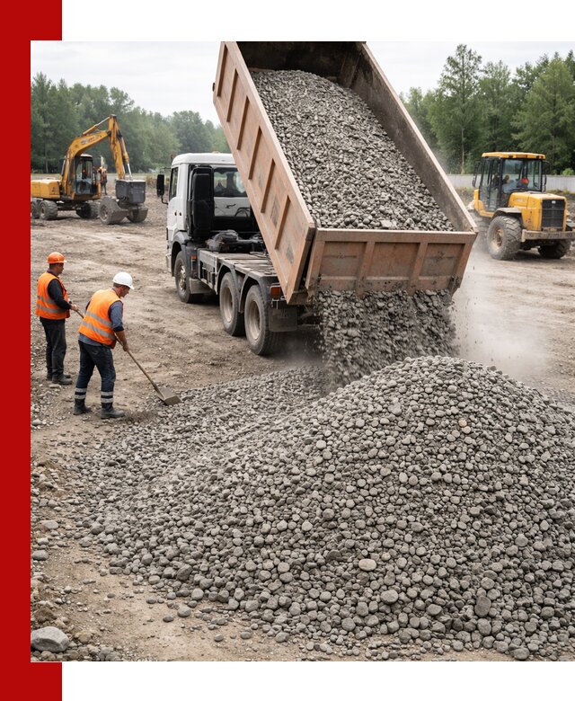 Доставка гравия фракции 40-70 в Саяногорске оптом и в розницу