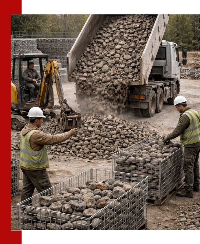 Камень для габионов фракция 100–201 в Саяногорске