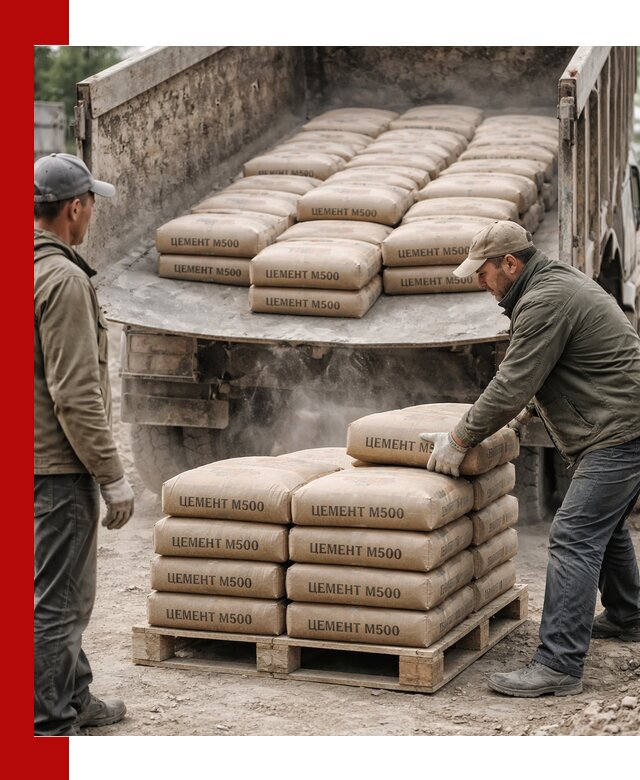 Цемент М500 с доставкой самосвалом в Саяногорске