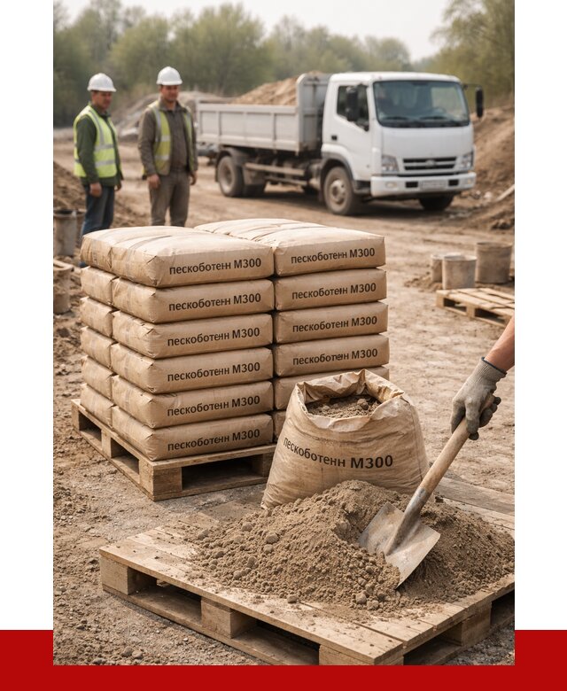 Пескобетон М300 в Саяногорске с доставкой от 4763 р. за куб | ПРОНЕРУДСнг