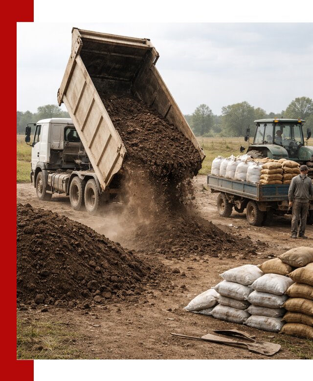 Доставка грунта и удобрений оптом в Саяногорске для сельхоз и строительства