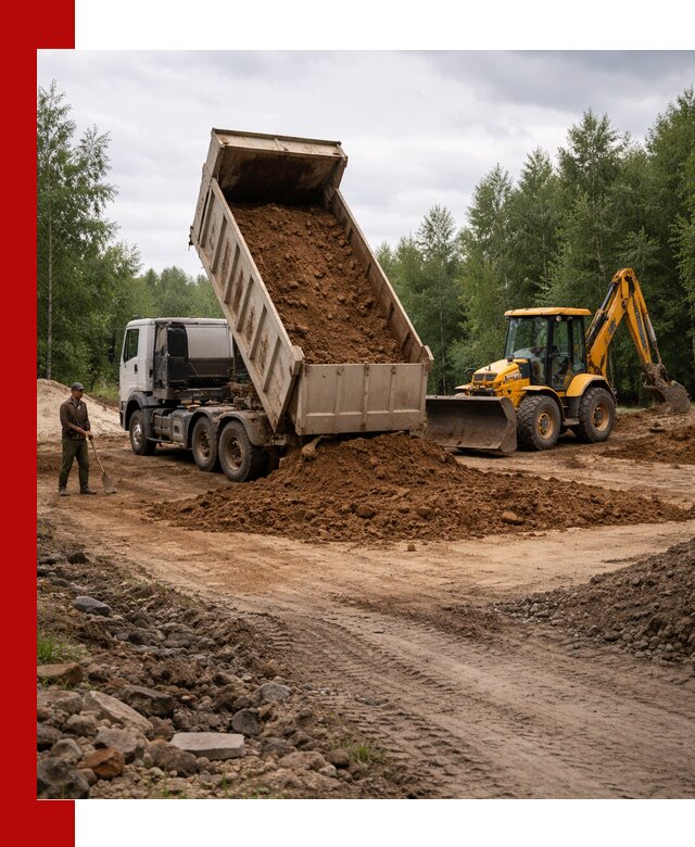 Доставка суглинка самосвалами в Саяногорске подсыпка и планировка