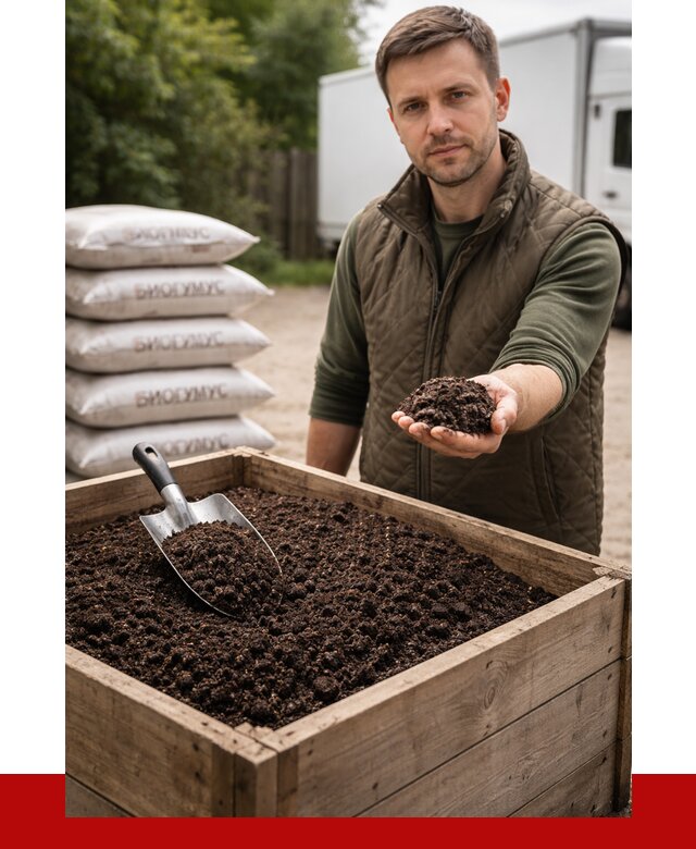 Купить биогумус в Саяногорске с доставкой от 8707 р. за куб | ПРОНЕРУДСнг