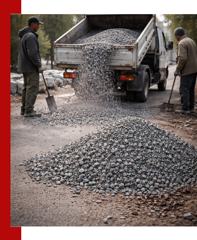 Гранитная крошка для посыпки дорог и тротуаров в Саяногорске