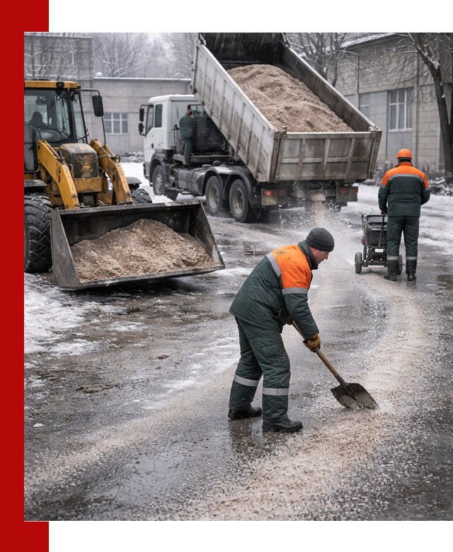 Реагент против гололеда с доставкой и нанесением в Саяногорске