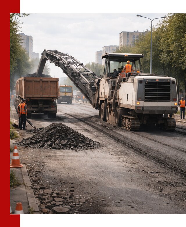 Фрезерованный асфальт в Саяногорске — удаление и вывоз старого покрытия