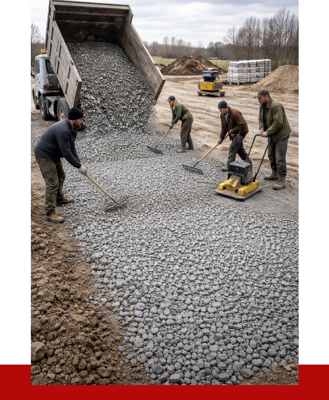 Устройство щебеночной подушки в Саяногорске от 4609 р. ПРОНЕРУДСнг