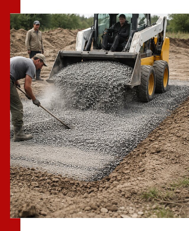 Устройство щебеночной подушки в Саяногорске для дорог и фундаментов